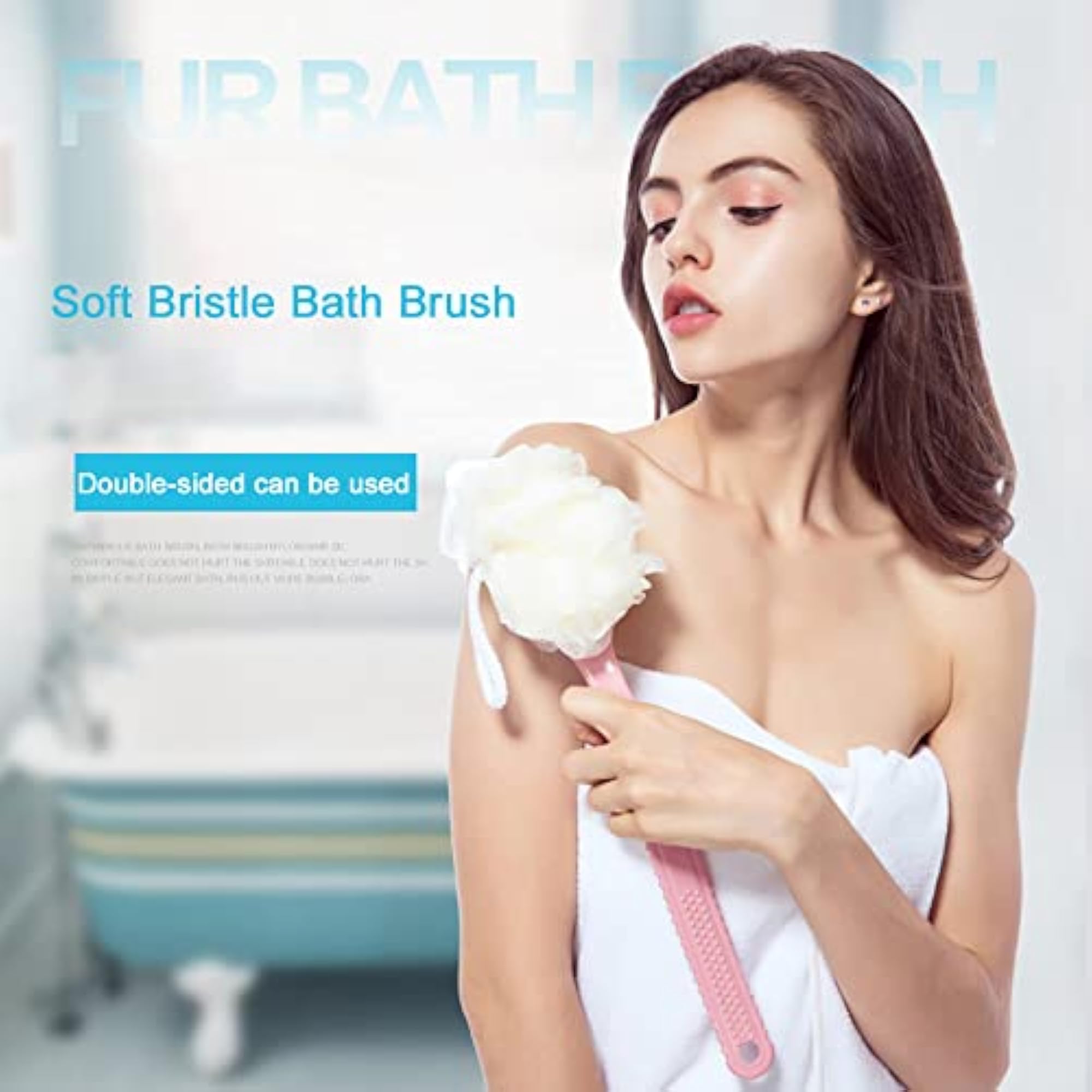 Bath Body Brush Back Washer Mesh Sponge Set